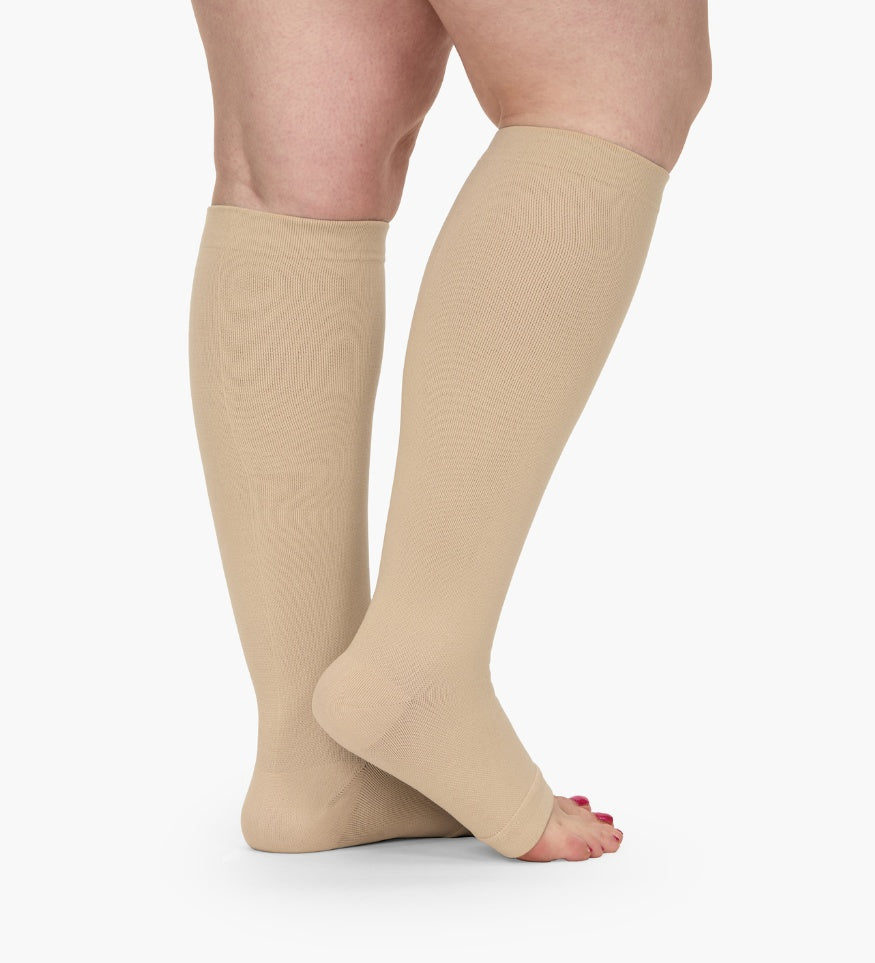 Calze a compressione a punta aperta